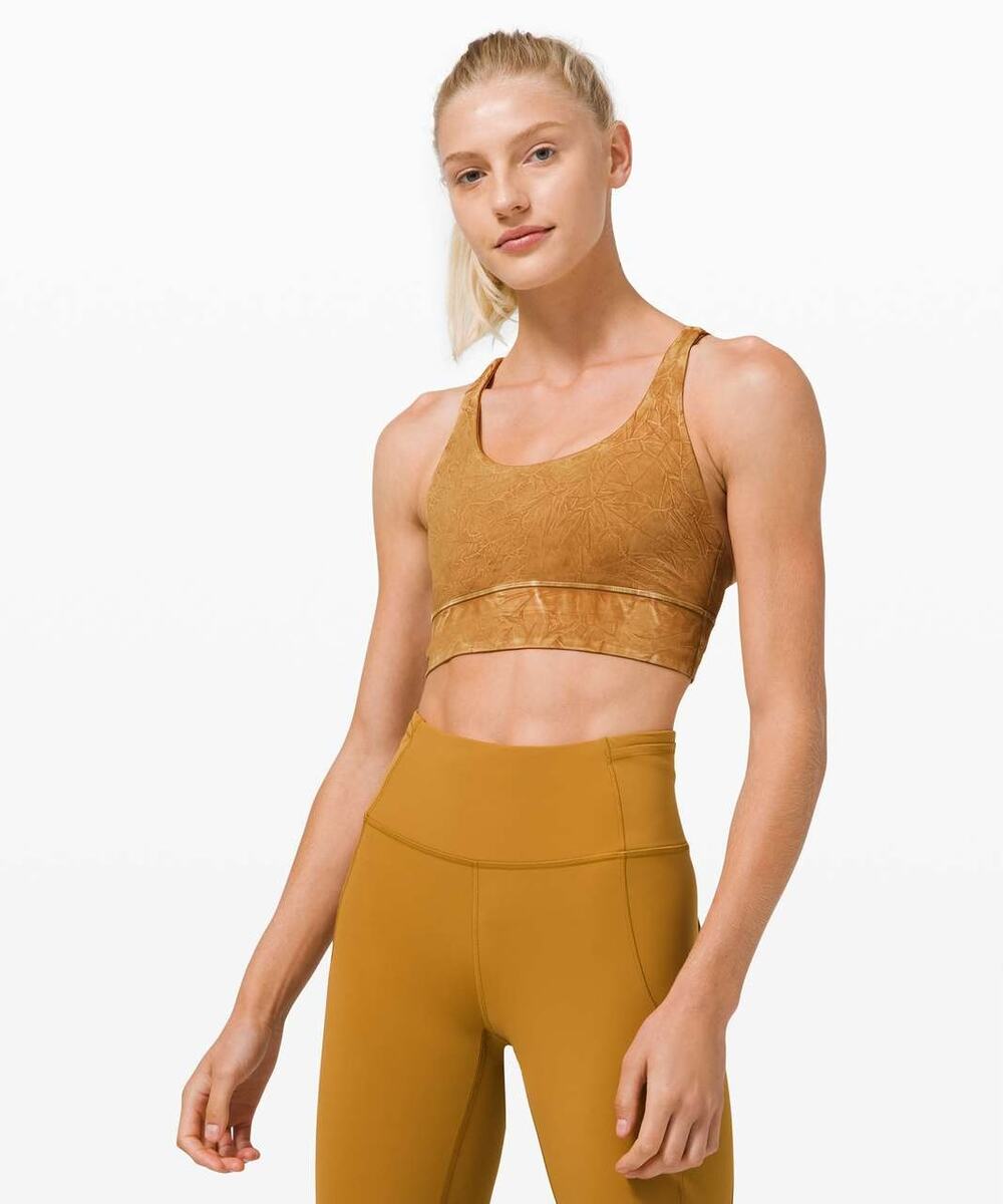 Lululemon Energy Bra Long Line Ice Dye Medium Support, B–D Cup Size 2